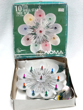 Vintage 1989 10 NOMA Lite Shell Star Tree Topper New Old Stock RARE Complete picture