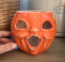 Vintage Halloween Paper Mache Choir Boy Jack O Lantern Pulp Pumpkin Rare 1950s picture