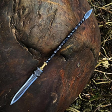 Custom Hand Forged Viking Spear High Carbon Steel Tactical Hunting Machete picture