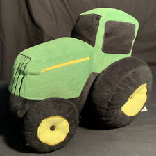 John Deere 13 by 10 Inch Green Black Stuffed Tractor Plush Toy Makes Noise Works picture