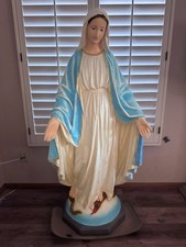 Antique Virgin Mary Statue –  5ft Daprato Plaster Statue picture