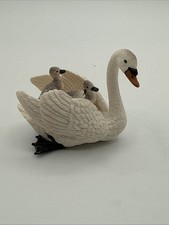 Schleich White Swan with Cygnets. Rare, Retired picture