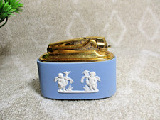Wedgwood Table Cigarette Lighter Blue Jasperware Four Seasons Cherubs Ronson picture