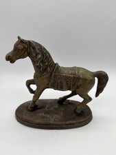 Antique 1800s Seth Thomas Larkin Catalog Metal Horse Statue Clock/Mantle Topper picture