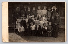 RPPC Arkansas School Group Postcard c1910s Goldie D. to Aunt Bettie Sisk picture