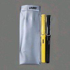 Lamy Safari Mango Fountain Pen W/ F Nib & M Nib LOT OF 2  + Converter Cartridge picture