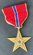 US Military Bronze Star Medal Heroic Meritorious Achievement Vintage Ribbon picture