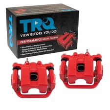 TRQ Performance Rear Brake Caliper Set Painted Red Brackets picture