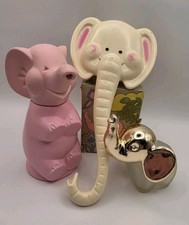 Lucky Elephant Vintage Avon Lot Pink Soap Lotion Pump Brush Bottle Cottagecore picture