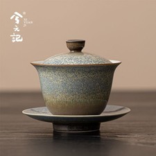 Chinese Ceramic Gaiwan 180ml Kiln Glaze Three Piece Gongfu Tea Bowl with Lid picture