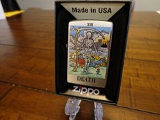 BARRETT-SMYTHE TAROT CARD DEATH XIII 13 ZIPPO LIGHTER MINT IN BOX picture