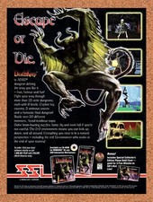 1994 Advanced Dungeons & Dragons DeathKeep PC Original Ad / Retro Wall Art v1 picture