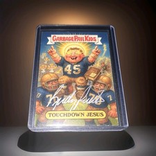 Rudy Ruettiger Signed Auto Custom Garbage Pail Style Card Touchdown Jesus COA picture