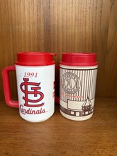 Vintage McDonalds Travel Mugs Lot 2 1991 Cardinals Arlington Heights Whirley picture