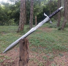 Custom Hadmade Carbon Steel Blade Full Tang Survival Viking Sword | 36 inches picture