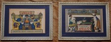 PAIR VINTAGE MAXFIELD PARRISH JELLO ADV. KING & QUEEN PRINTS FRAMED 7 3/4x 5 1/2 picture