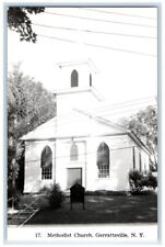 c1950's Methodist Church View Garrattsville NY RPPC Photo Unposted Postcard picture