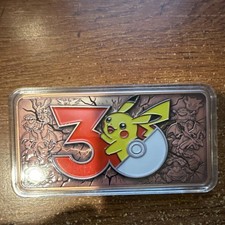 Pokemon Pikachu 30th Anniversary 2026 10 Troy oz .999 Fine Copper Bar picture