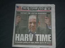 2020 FEBRUARY 25 NEW YORK POST NEWSPAPER - HARVEY WEINSTEIN GUILTY OF RAPE picture