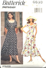 Butterick Fast&Easy Pattern #6639 - Petite Dress (Size 18, 20 & 22) Uncut picture