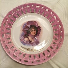Advertising Victorian Luster Plate -Entertainment Cleethorpes U.K. picture