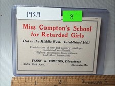 Antique 1929 Fanny Compton's School Retarded Girls St. Louis Picture AD History picture