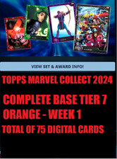 ⭐TOPPS MARVEL COLLECT WEEK 1 EXCLUSIVE 24 BASE TIER 7 ORANGE 75 CARD SET⭐ picture