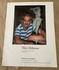 Theo Tobiasse gallery exhibition ad 1987 vintage mgzne art show print Miriam picture
