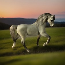 Vintage 1996 Breyer Stablemates JCP ALBABASTER SR MORGAN STALLION Special Run picture
