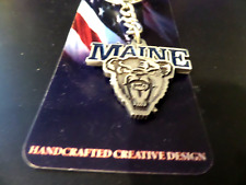 Licensed UNIVERSITY of MAINE BEARS Pewter handmade QUALITY Keychain from Canada picture