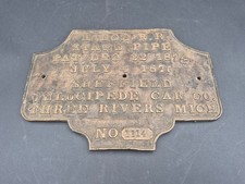 rare antique dodge railroad sheffield velocipede car co. bronze plaque sign picture