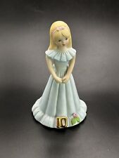 Enesco Growing Up Birthday Girls Age 10 Years Figurine 1981. 5.25” T picture