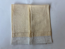 Vintage Yellow Guest Tea Towels w/Lace Bottom - Set of 2 picture