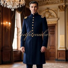 New Navy Blue Wool Union Civil War Infantry Frock Coat,Federal Officer's Uniform picture