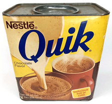 Nestle Quik Chocolate Advertising Container With Lid Vintage 1970s Made In USA picture