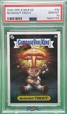MIKE TROUT 2022 Topps GPK X MLB Series 2 BLOWOUT TROUT Garbage Pail Kids PSA 10 picture