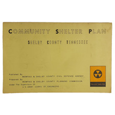 1969 Community Shelter Plan Fall Out Map Shelby County TN Memphis Civil Defense picture