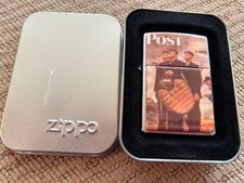 Zippo Lighter Post Emblem 3 Men Standing 2001 Design picture