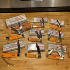 2013 Case XX  Complete Set of 8 XX Shotgun Shell Shield MIB & Sheath SUPER NR picture