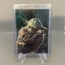 2020 Topps Star Wars Holocron 1/1 Sketch Card Yoda on Dagobah By Kursat Cetine picture