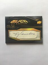 3/34 TONY CANADEO HOF PACKERS Autograph 2009 UD Black Cut Sig 3=Jersey Number picture