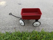 TELEFLORA Little Red Metal Wagon 5” Tall Decorative gift collectable toy decor picture