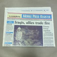 Mobile Press Register, January 2, 1991 ‘Iraqis, allies trade fire’ Newspaper picture