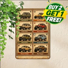 Vintage Jeep Sign Retro Metal Aluminum Plaque Auto Ad 12x18 Inches 20260312 1011 picture