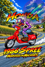 1986 Honda Spree NQ50 Scooter 4x6 Glossy Photo Print Monster Art picture