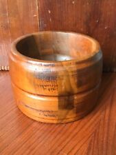 Vintage Wooden Inlay Bowl with Single Rib ~ Nut / Fruit Bowl picture