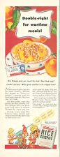 1943 WWII Kellogg's Rice Krispies wartime cereal PRINT AD breakfast meal gun picture
