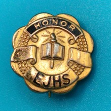 Vintage EJHS Honor Society Pin Academic Achievement Award Education picture