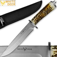 WHITE DEER Apprentice 12.5in Knife 440 Stainless Steel Sim-Stag Handle picture