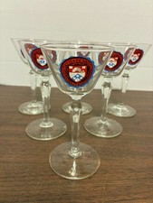 Set of 6 University of Pennsylvania / Penn Stemmed Wine or Cordial Glasses RARE picture